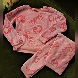 Pink Barbie Kids Plush Sweatsuit